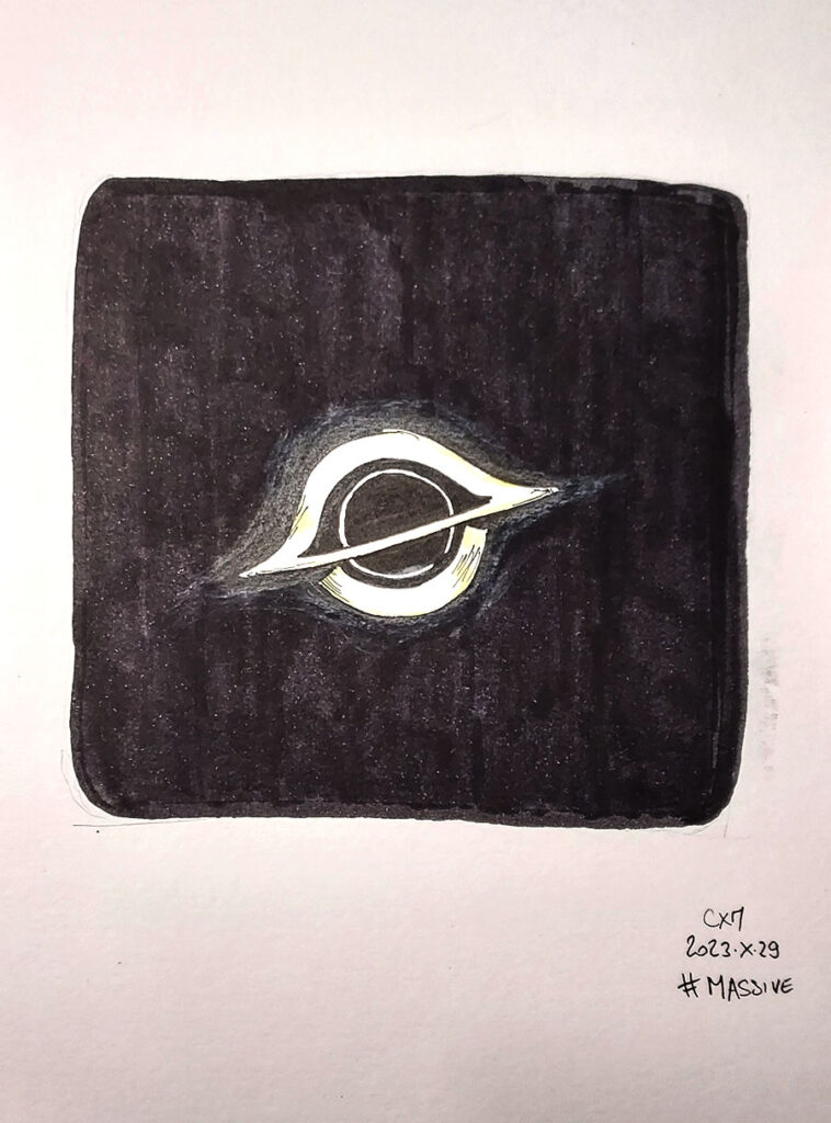Dessin d’un trou noir
