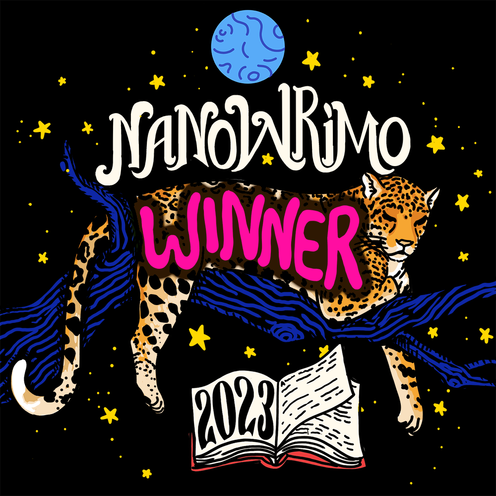 NaNoWriMo winner badge 2023