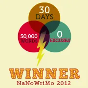 NaNoWriMo winner badge 2012